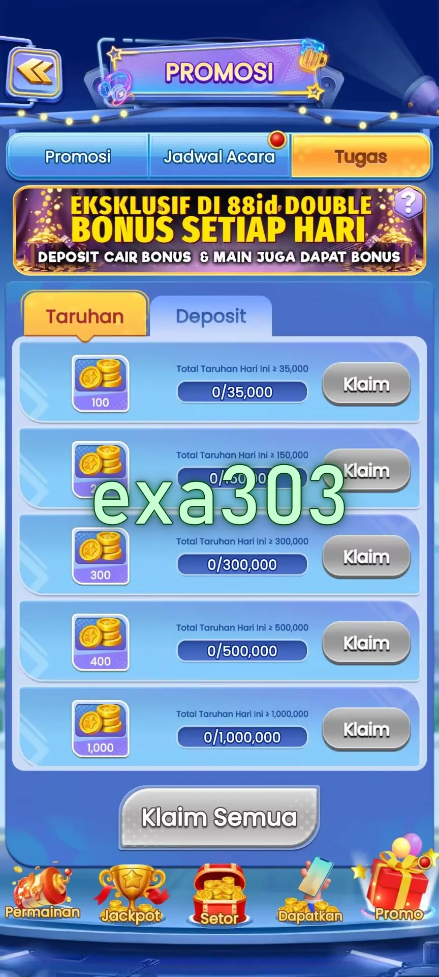 exa303 Tangkapan Layar - APK Resmi